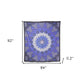 92" X 84" Purple Black And White Mandala Cotton Hanging Tapestry