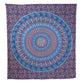 92" X 84" Sky Blue And Purple Mandala Cotton Hanging Tapestry