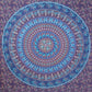 92" X 84" Sky Blue And Purple Mandala Cotton Hanging Tapestry