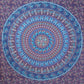 92" X 84" Sky Blue And Purple Mandala Cotton Hanging Tapestry