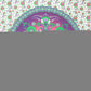 88" X 84" Green Purple And White Floral Cotton Hanging Tapestry