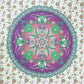 88" X 84" Green Purple And White Floral Cotton Hanging Tapestry