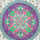 88" X 84" Green Purple And White Floral Cotton Hanging Tapestry