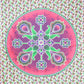 88" X 84" Green Pink And White Floral Cotton Hanging Tapestry