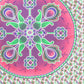88" X 84" Green Pink And White Floral Cotton Hanging Tapestry