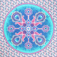88" X 84" Pink Sky Blue And White Floral Cotton Hanging Tapestry