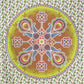 88" X 84" Green White And Yellow Floral Cotton Hanging Tapestry
