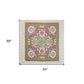 88" X 84" Green Red And White Floral Cotton Hanging Tapestry