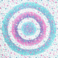 88" X 84" Pink Blue And White Floral Cotton Hanging Tapestry