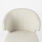 Ivory and Brown Mid Century Wingback Dining Chair
