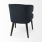 Navy Blue And Black Wingback Dining Side Chair