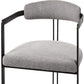 Gray and Black Upholstered Dining Arm Chair