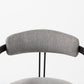 Gray and Black Upholstered Dining Arm Chair