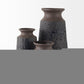 7" Brown Abstract Cylinder Ceramic Table Vase