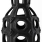 9" Black Abstract Cylinder Metal Table Vase