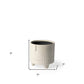 7" White Abstract Cylinder Ceramic Table Vase