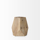 11" Natural Abstract Cylinder Solid Wood Table Vase