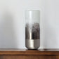 13" White Abstract Crystal Glass Cylinder Table Vase