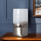 12" White Abstract Crystal Glass Cylinder Table Vase