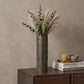 10" Black And Gold Abstract Cylinder Ceramic Table Vase