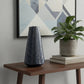10" Navy Blue Abstract Ceramic Cylinder Table Vase