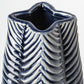 10" Navy Blue Abstract Cylinder Ceramic Table Vase