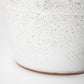 14" White Abstract Cylinder Ceramic Table Vase