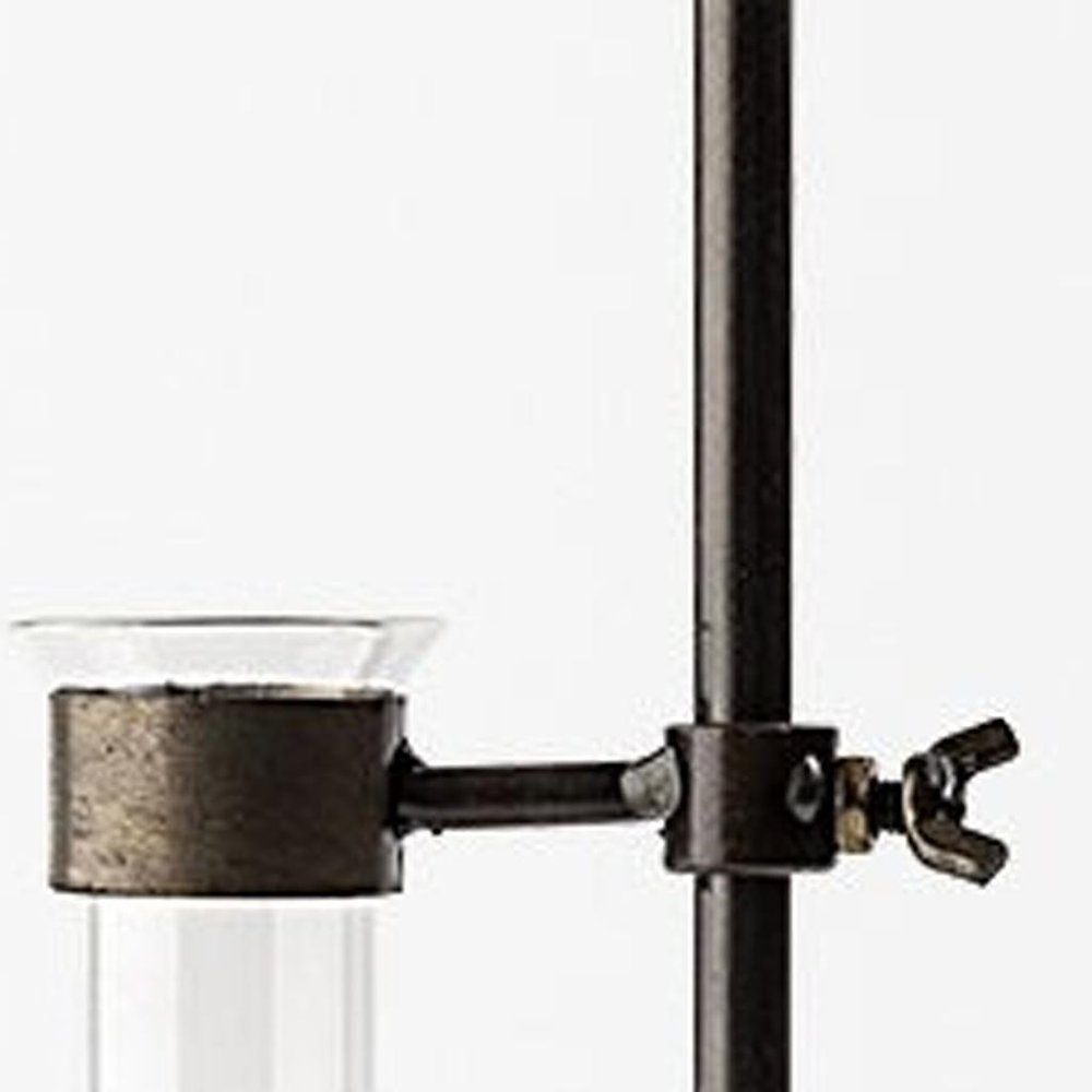 Set of Two Dark Brown Abstract Metal Cylinder Table Vases