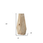 15" Natural Abstract Cylinder Solid Wood Table Vase