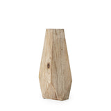 15" Natural Abstract Cylinder Solid Wood Table Vase