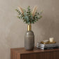 12" Brown Abstract Cylinder Crystal Glass Table Vase