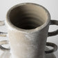 Rustic Whitewash Brown Double Handle Ceramic Vase