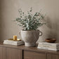 10" Brown Abstract Cylinder Ceramic Table Vase