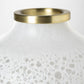 8" White Abstract Cylinder Crystal Glass Table Vase