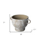 7" Brown Abstract Cylinder Ceramic Table Vase