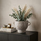 7" Brown Abstract Cylinder Ceramic Table Vase