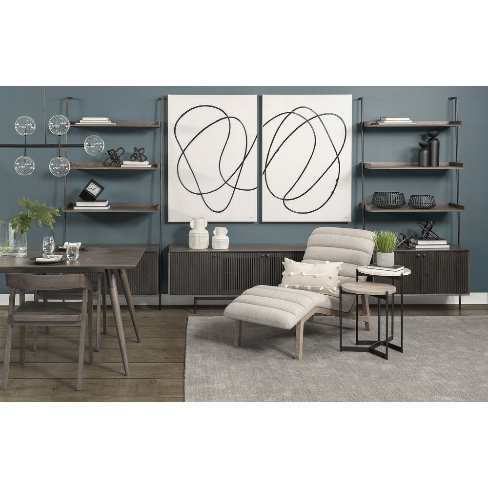 12" White Ribbed Cylinder Ceramic Table Vase