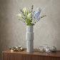 23" Gray Abstract Cylinder Ceramic Table Vase
