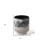 6" Brown And Black Abstract Cylinder Ceramic Table Vase