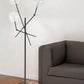 84" Black LED Floor Lamp With White