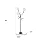84" Black LED Floor Lamp With White