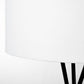 66" Black Tripod Floor Lamp With White Fabric Drum Shade