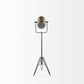 61" Antiqued Gold LED Movie Set Floor Lamp With Gold Metal Shade
