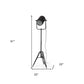 61" Black LED Floor Lamp With Black Metal Shade