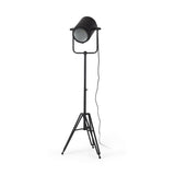 61" Black LED Floor Lamp With Black Metal Shade
