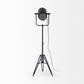 61" Black LED Floor Lamp With Black Metal Shade