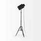 61" Black LED Floor Lamp With Black Metal Shade