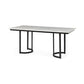 71" White And Black Dining Table
