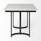 71" White And Black Dining Table