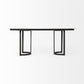 71" White And Black Dining Table
